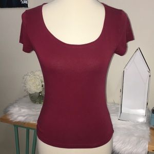 Burgandy Top by‎ Charlotte Russe Size Small